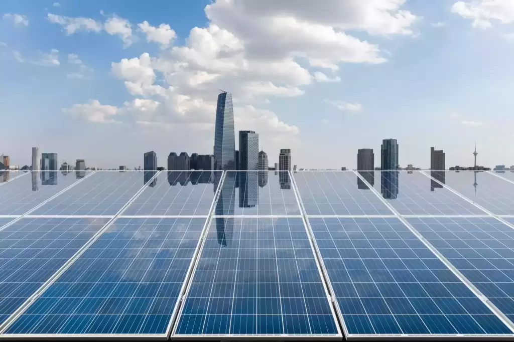 solar-energy-with-city-skyline-2023-11-27-05-25-04-utc